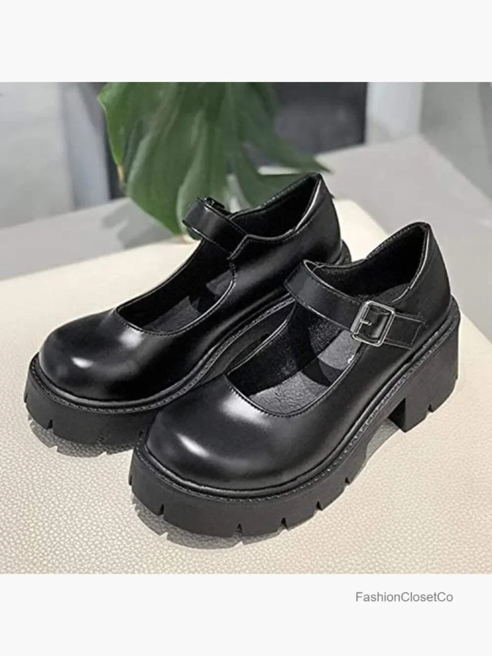 Platform Mary Janes Chunky Heel Ankle Strap Uniform Dress Shoes Gothic Lolita